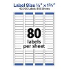 Avery Printable Return Address Labels with Sure Feed, 0.5" x 1.75", White, 2 Packs, 40,000 Blank Mailing Labels Total (21921) - 4 of 4
