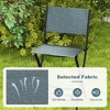 Tangkula Folding Bar Stools Set of 6 Patio Sling Chairs w/ Backrest Humanized Footrest Blue - 4 of 4
