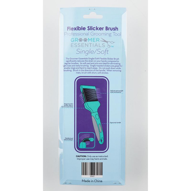 Groomer Essentials Flexible Slicker Brush - Single/Soft, 3 of 5