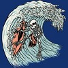 Women's Design By Humans Death Surfer By quilimo Racerback Tank Top - 2 of 3