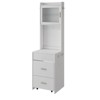 SEVOBAL Vanity Tables Modern Vanity Desk with Functional Storage and Comfortable Seat for Small Bedroom, White, 44.88"*22.44"*8.26" - 3 of 4