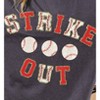 Women's Sequin Baseball Strikeout Short Sleeve Top - BiBi - 2 of 2