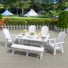 WestinTrends 6 Piece Outdoor Patio Dining Table and Armchair Dining Bench Set - 2 of 2