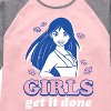 Girls' - Disney Princess - Girls Get It Done Shirt Tail Raglan Graphic T-shirt - 2 of 4
