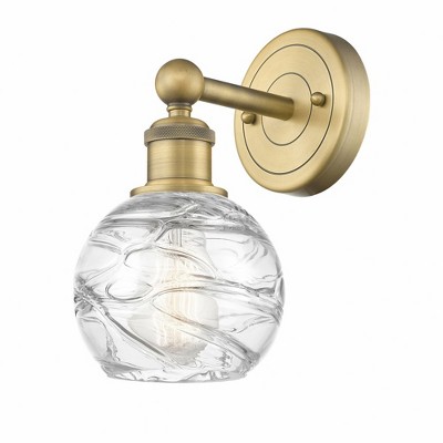 Athens Deco Swirl - 1 Light Wall Sconce In Industrial Style-10.5 Inches Tall and 6 Inches Wide