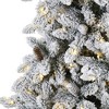 9ft Nearly Natural Pre-Lit LED Flocked Full Livingston Fir with Pinecones Artificial Christmas Tree Clear Lights: Indoor Use, Easy Setup - 3 of 4