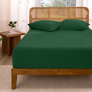 Organic Cotton Jersey Fitted Sheet by Bare Home - 1 of 4