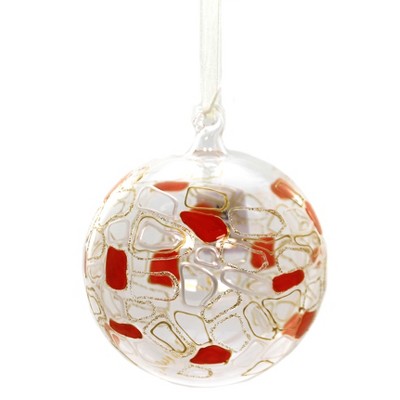 4.0 Inch Orange Hope Italian Tree Ornaments