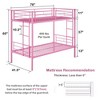 VECELO Metal Bunk Bed Over Twin, Industrial Bunkbeds with Ladder and Full-Length Guardrail - 3 of 4