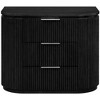 Meridina Furniture,Astrid Solid Wood And Oak Veneer Nightstand - 2 of 4