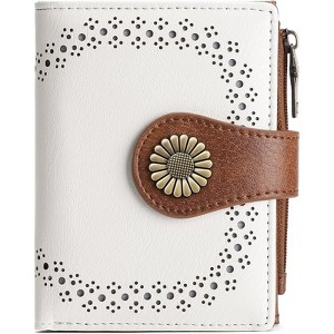 Clotth Womens Wallet - RFID Blocking Slim Bifold Wallet for Women with Zipper Coin Pocket,9 Card Slots & ID Window for Daily Use,Travel - 1 of 4