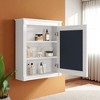 24'' x 27'' Wall Mounted Bathroom Storage Cabinet with Mirror, Modern Medicine Cabinet with Adjustable Shelf, Over Toilet Organizer - 3 of 4