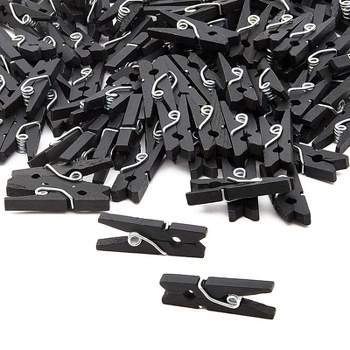 JAM Paper 100-Pack Black Wood Clothespins in the Clothespins