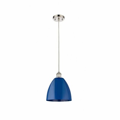 Plymouth Dome - 1 Light Cord Hung Mini Pendant In Industrial Style-12.88 Inches Tall and 9 Inches Wide