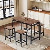 5-Piece Compact Counter Height Dining Set,Modern Industrial Design Table And Stools,Counter Height Dining Set For Dining Room-Cuddlewood - 2 of 4