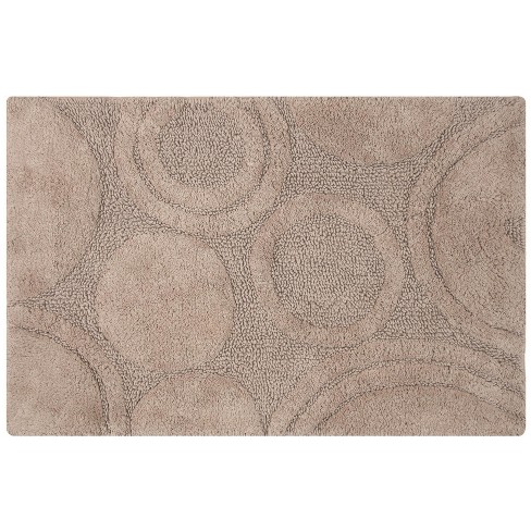 Knightsbridge Orbit Bath Rug Cotton Non Skid Back - Stone - image 1 of 3