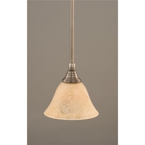 Toltec Lighting Any 1 - Light Pendant in  Brushed Nickel with 7" Italian Marble Shade - 1 of 1