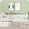 Whisen Twin Size Montessori Floor Platform Bed with Built-in Book Storage Rack on Headboard - 2 of 4
