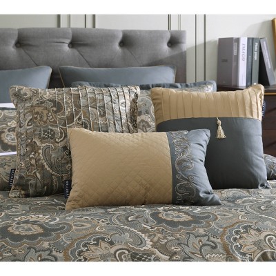 Riverbrook Home 9pc Queen Coley Comforter Bedding Set Blue: Jacquard Paisley, Polyester Fill, Machine Washable — фото 3