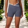 Anna-Kaci Active Women's High Waist Cross Band Athletic Shorts for Yoga and Training - 3 of 4