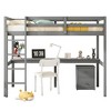 NicBex Twin Solid Wood High Loft Bed with Ladder & Built-in Desk,Modern Storage Bed Frame for Kids Room,Bedroom - 4 of 4