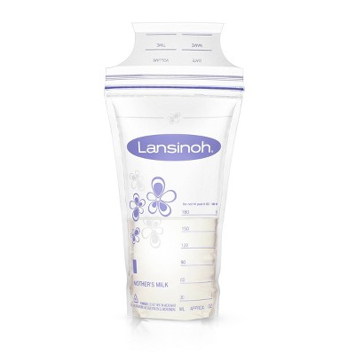 Lansinoh Milk Storage Bag, 6oz (50ct), White