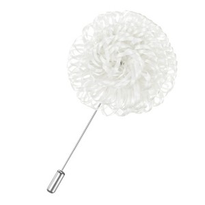 Unique Bargains Flower Lapel Pins Stick Brooch for Men Wedding Graduation 1 Pc - 1 of 4