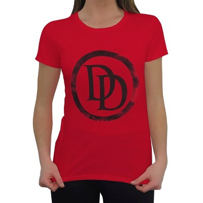 Womens Daredevil Symbol Red T-Shirt