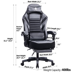 Vynxaria Adjustable Swivel Racing Office Chair - Ergonomic Gaming Chair for Ultimate Comfort - 1 of 4