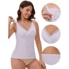 INSPIRE CHIC Women's Crisscross Lace Trim Adjustable Straps Maternity Nursing Tops Camisole Padded for Breastfeeding - 3 of 4