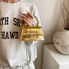 Mini Crossbody Bags Women's Y2K Purses Top Handle Crossbody Bag Clutch Shoulder Handbag for Cocktail Party Prom Wedding Gold - 4 of 4