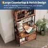 Coucheta 6 Tier Bakers Rack with Storage - Kitchen Microwave Stand with Cabinets and Power Outlet, Farmhouse Coffee Bar Station Utility Shelves - 4 of 4