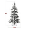 Best Choice Products Pre-Lit Flocked Sparse Christmas Tree Artificial Pine Tree, w/White & Multicolored LED Lights - Black - 2 of 4