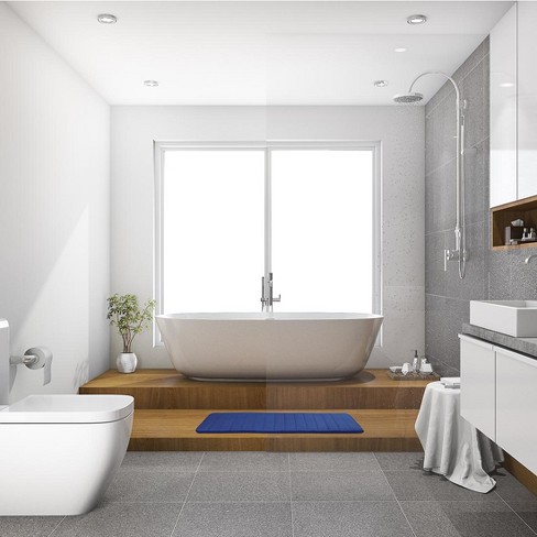 2pcs Bathroom Anti-slip Mat, Bathtub Shower Room Toilet Plastic Waterproof Floor  Mat, Kitchen