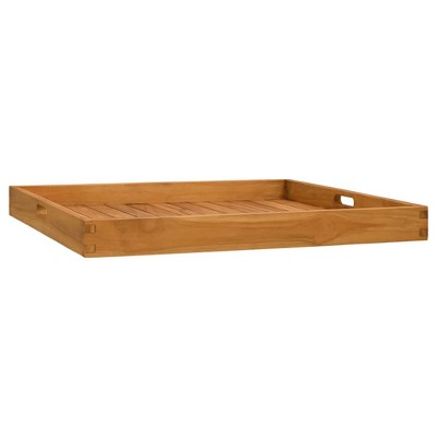 vidaXL Serving Tray 27.6"x27.6" Solid Wood Teak