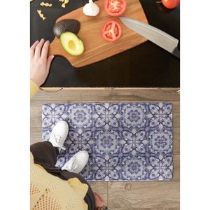 Design Imports  Blue Tile Tufted Mat 17.75X29.5 - 1 of 4