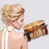 Unique Bargains Women's 3.07" Claw Clip Hair Accessories No Slip Grip Plastic Brown 1 Pc - 2 of 4