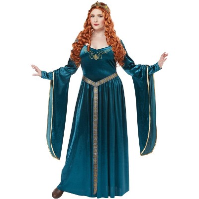 California Costumes Lady Guinevere Plus Size Costume (Teal)