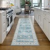 Acekool 2x6 Vintage Floral Runner Rug - Washable Low Pile Non-Slip Carpet for Hallway, Bedroom & Kitchen - 2 of 4