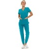 Saint Scrubs Womens 9-Pocket Medical Uniform Set- V-Neck Stretch Top with Seven Pocket Jogger Scrub Pant - 3 of 4