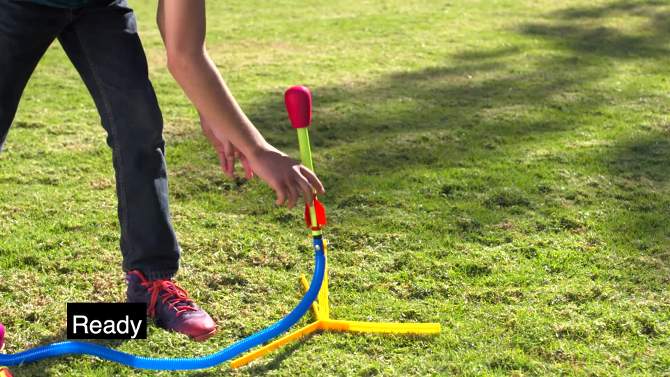 Stomp Rocket Dueling High-Flying Toy Rocket Double Launch Set, 2 of 9, play video