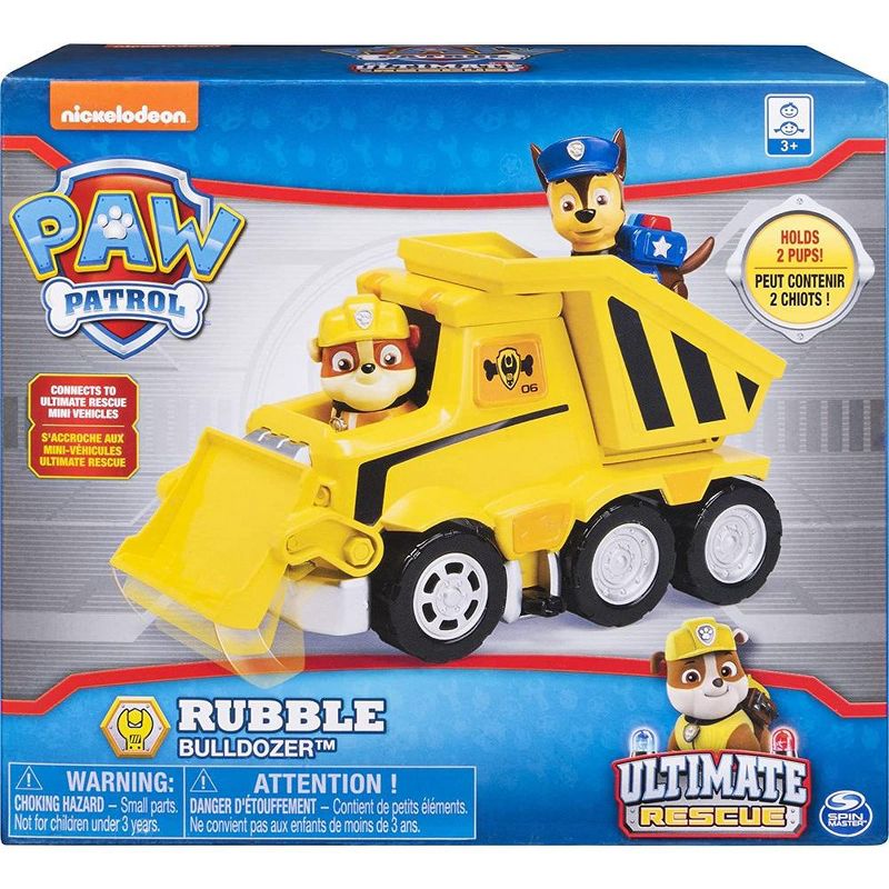 Paw Patrol Rubble's Ultimate Rescue Bulldozer with Moving Scoop and Lift-up Dump Bed, Ages 3 and Up, 1 of 4