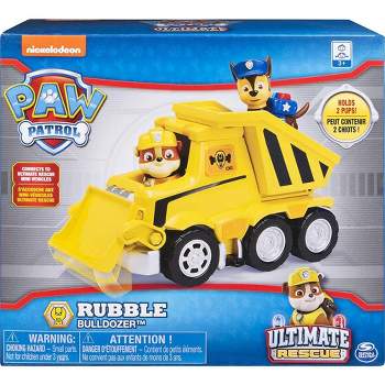 Paw Patrol Rubble's Ultimate Rescue Bulldozer with Moving Scoop and Lift-up Dump Bed, Ages 3 and Up