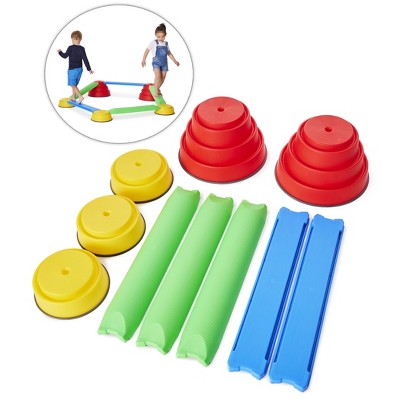 2-Piece Inflatable Air Track Tumbling Set – 118x40x3.9 Inch Mat + 23.6x48.4 Inch Roller – Pink With Pump