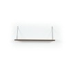 Palmer Floating Wall Decor Wall Mounted Rustic Decorative Hanging Metal Bracket Single Shelf for Books - 3 of 4