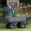4 cu. ft. Easy Dump Plastic Wagon Garden Cart - True Temper - 3 of 4