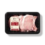 Bone-in Thin Cut Center Cut Pork Chops - 1.20-2.00 lbs - price per lb - Good & Gather™