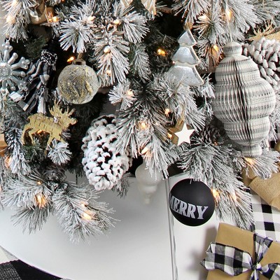 Distressed Silver and Gold Metal Glass Ball Ornaments, Set of 6