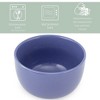 Elanze Designs Bistro Glossy Ceramic 4 inch Dessert Bowls Set of 4, Violet Purple - 2 of 4