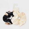 Satin Hair Twister Set 2pc - A New Day™ Black/Cream - 2 of 3